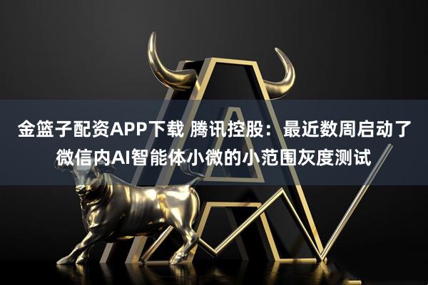 金篮子配资APP下载 腾讯控股：最近数周启动了微信内AI智能体小微的小范围灰度测试