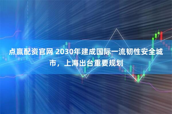 点赢配资官网 2030年建成国际一流韧性安全城市，上海出台重要规划